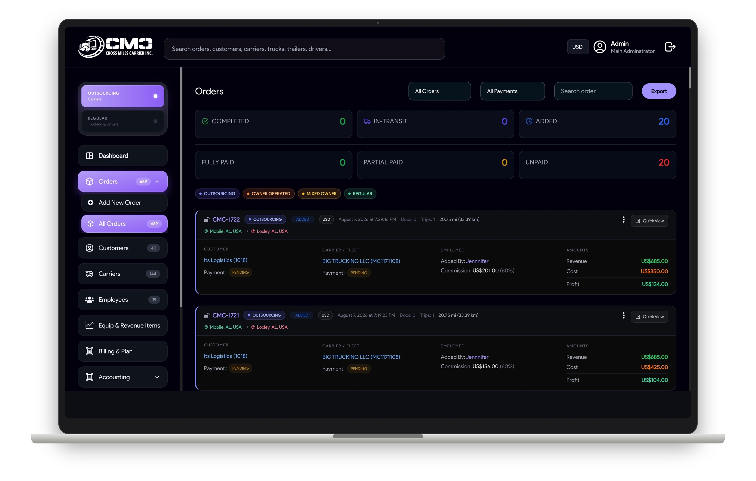Logistikore screen 3