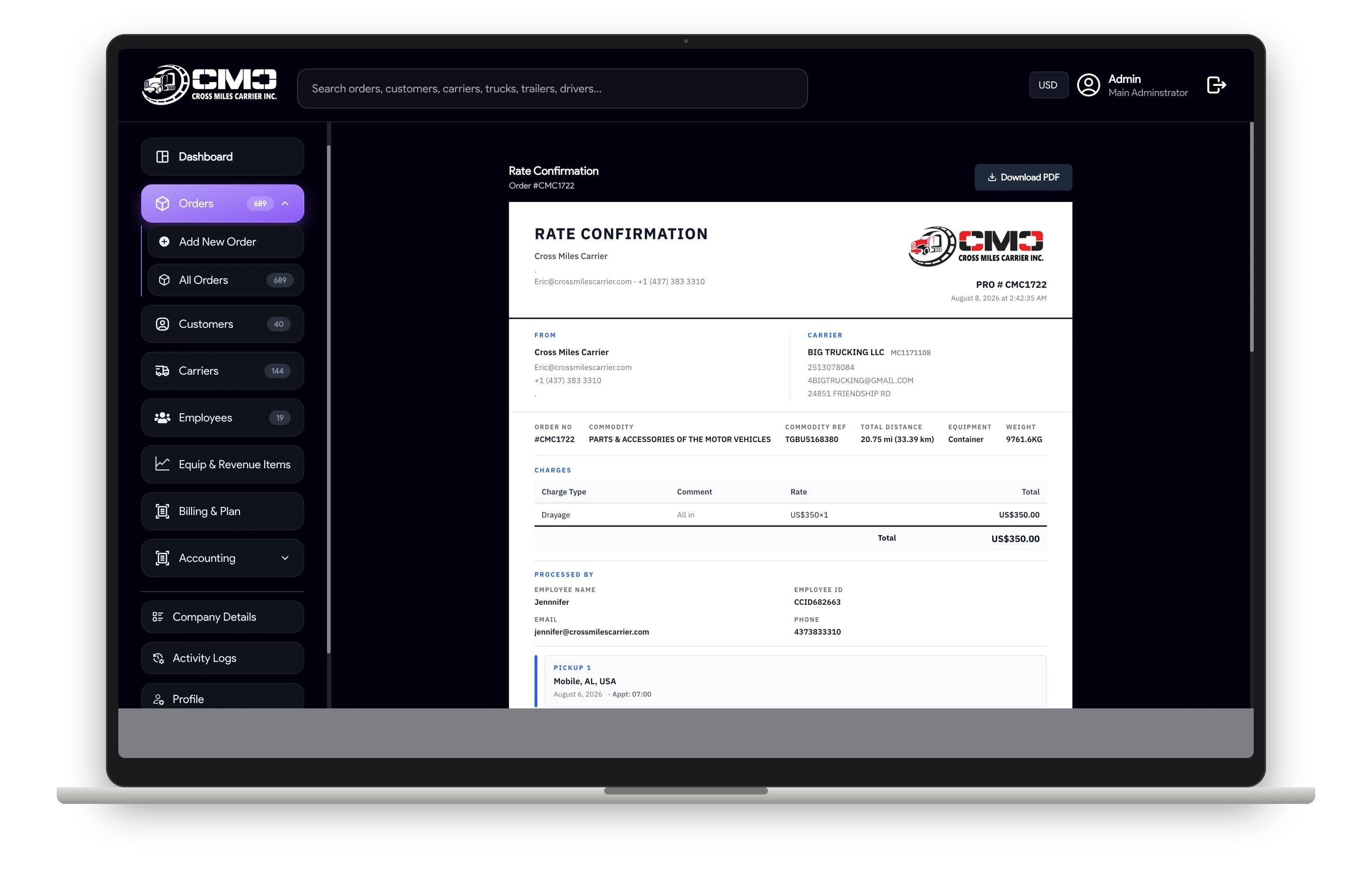 Logistikore screen 7